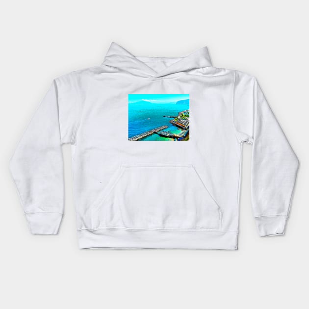 Marina Piccola Bay, Sorrento, Italy Kids Hoodie by fantastic-designs